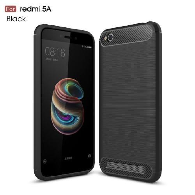 Carbo tartós zselés tok csiszolással Xiaomi Redmi 5A - fekete
