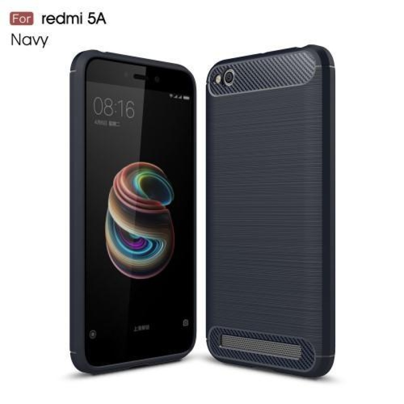 Carbo tartós zselés tok csiszolással Xiaomi Redmi 5A - sötétkék