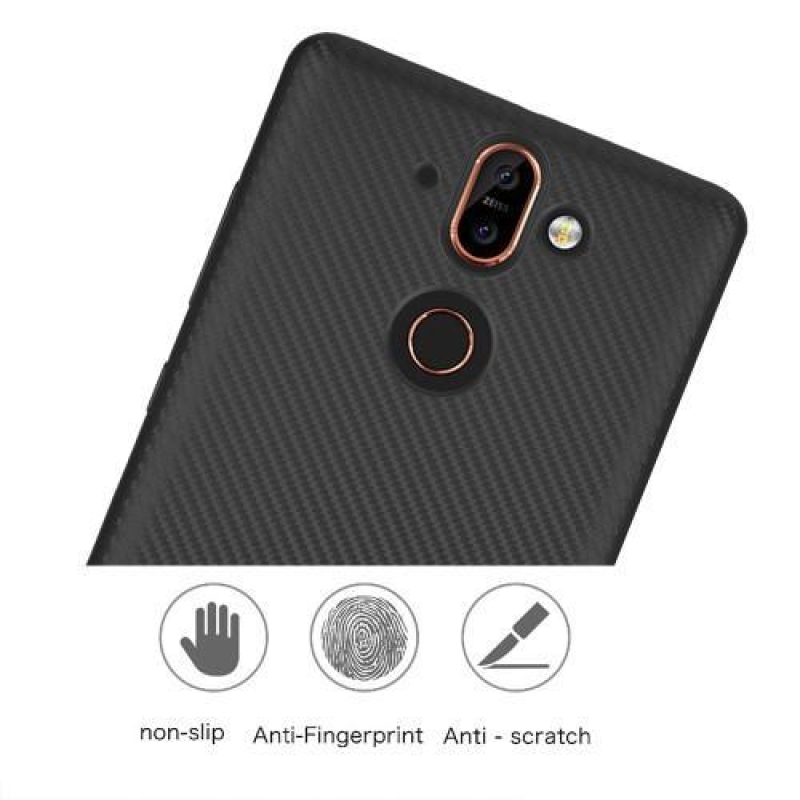 Széngél mobil tok Nokia 8 Sirocco - arany színben
