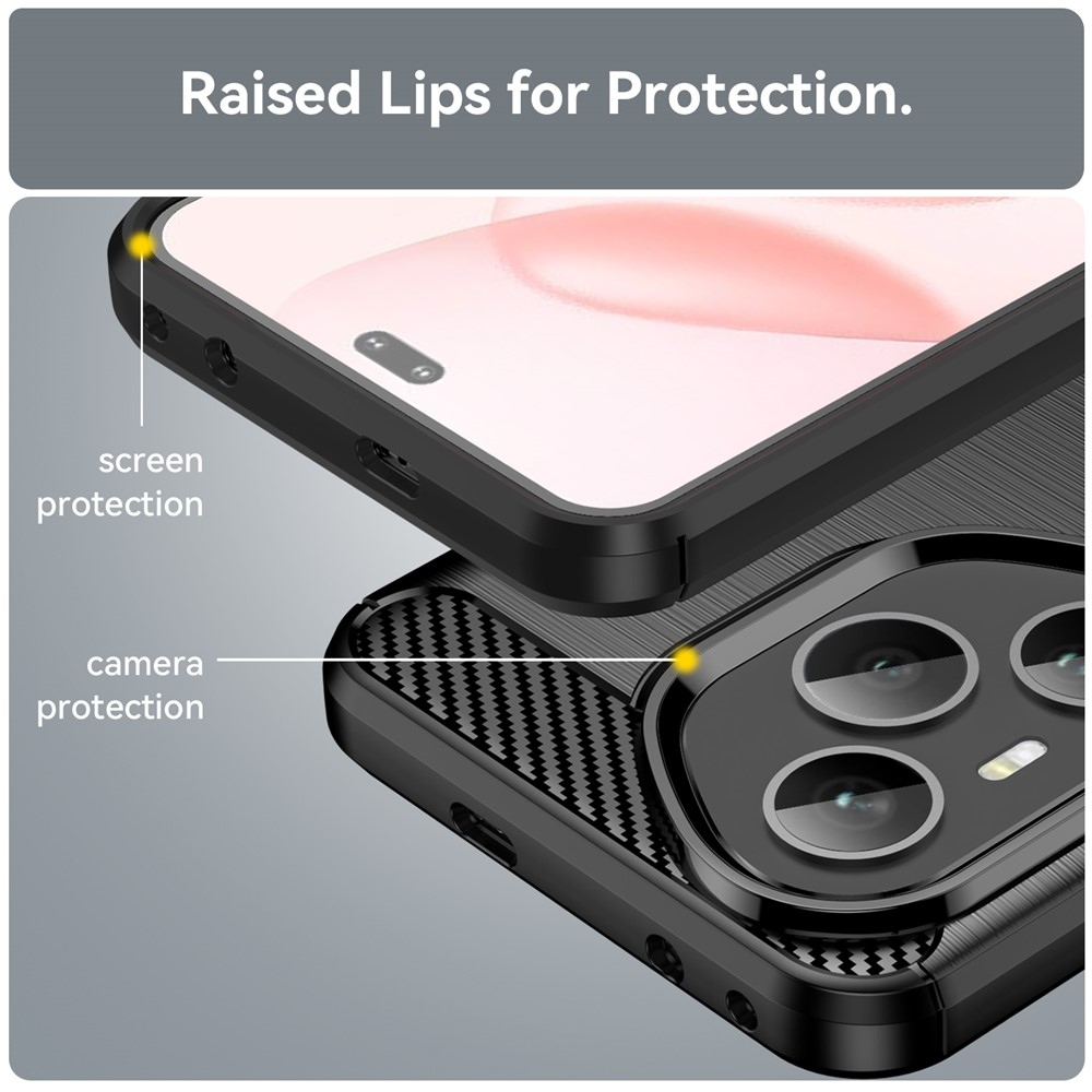 Szénálló zselés tok a Honor 400 Pro-hoz - fekete