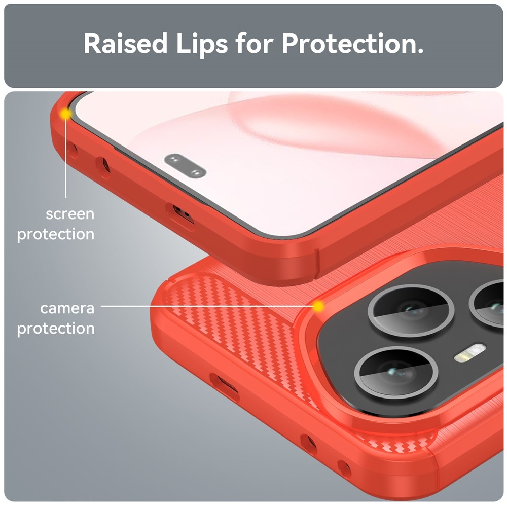 Szénálló zselés tok a Honor 400 Pro-hoz - piros