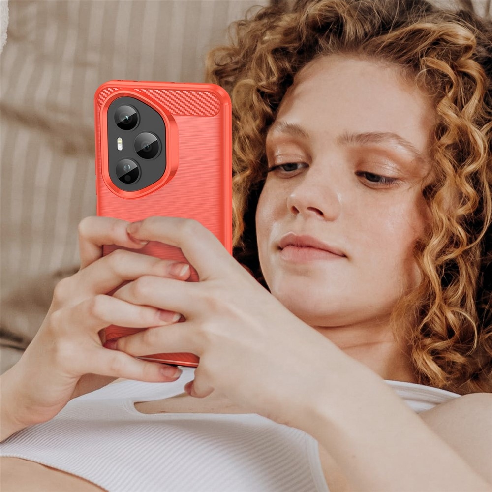 Szénálló zselés tok a Honor 400 Pro-hoz - piros