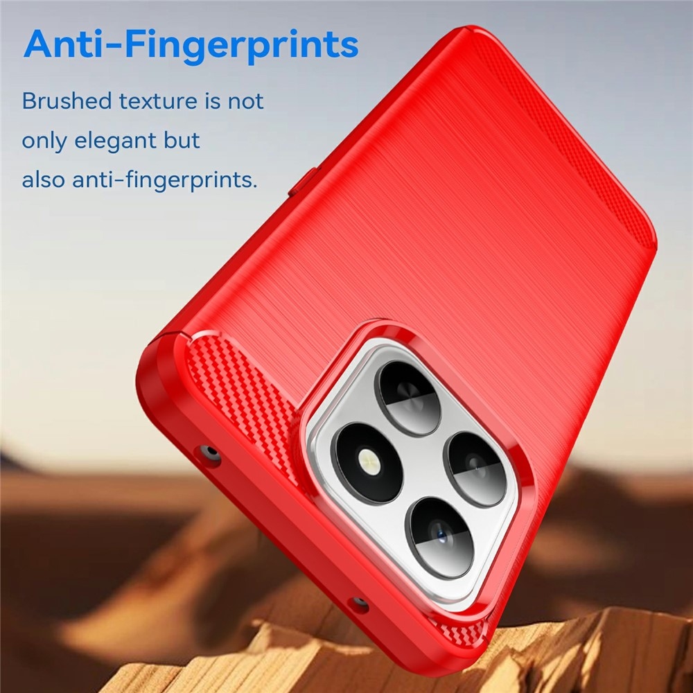 Szénálló zselés tok a Honor 400 Smart 5G/4G/Honor X7d készülékhez - piros színű