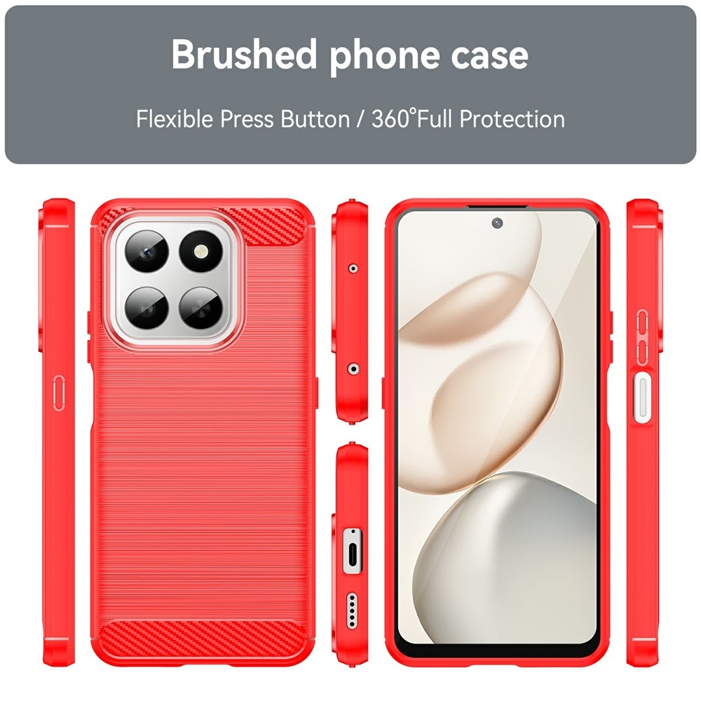 Szénálló zselés tok a Honor 400 Smart 5G/4G/Honor X7d készülékhez - piros színű