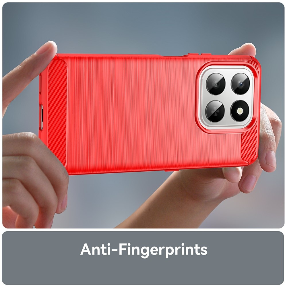 Szénálló zselés tok a Honor 400 Smart 5G/4G/Honor X7d készülékhez - piros színű