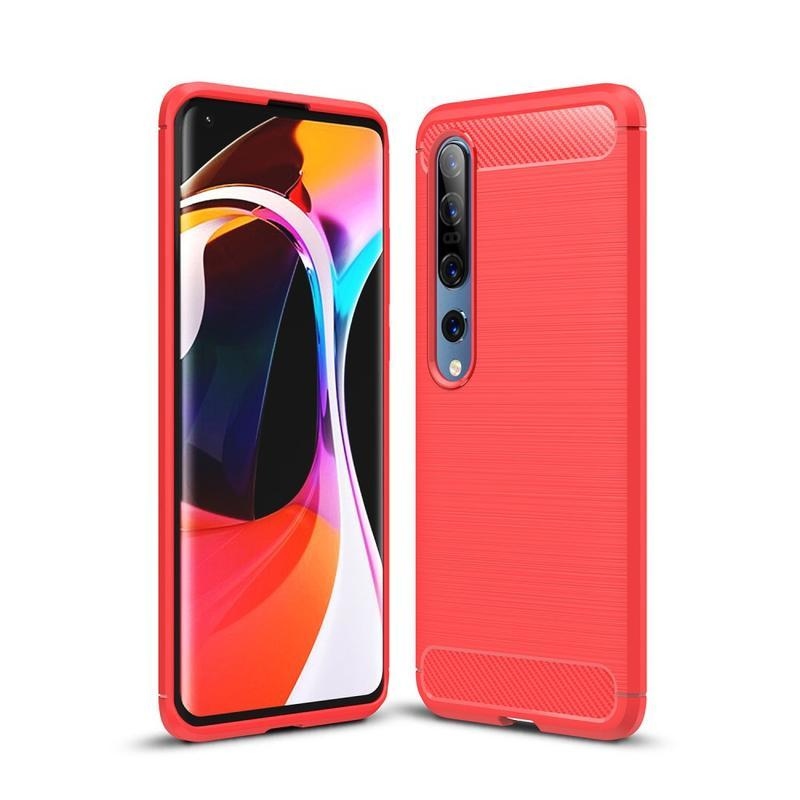 Szénálló zselés tok Xiaomi Mi 10/Mi 10 Pro készülékhez - piros