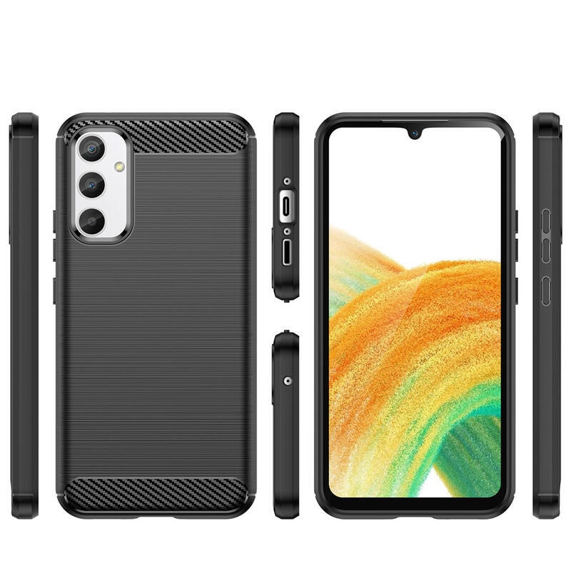 Szénálló zselés tok Samsung Galaxy A34 5G - fekete