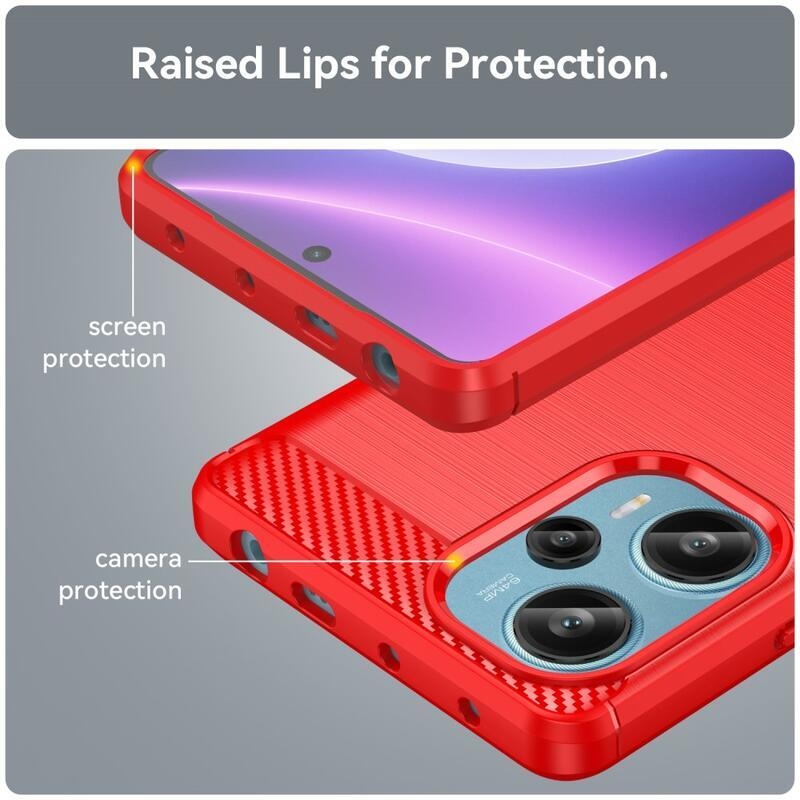 Szénálló zselés tok Xiaomi Poco F5-hez - piros