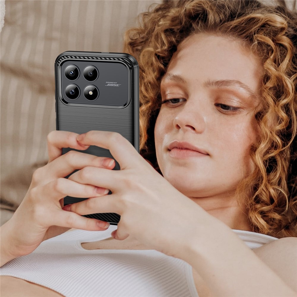 Szénálló gél tok a Xiaomi Poco F8 Pro 5G-hez - fekete