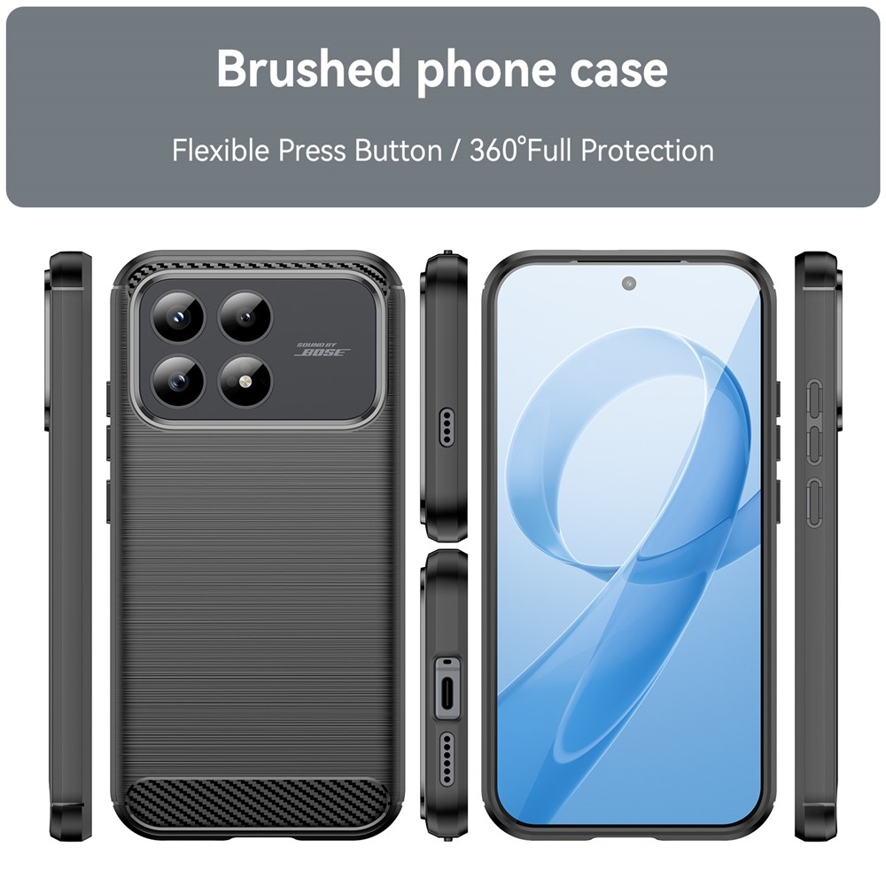 Szénálló gél tok a Xiaomi Poco F8 Pro 5G-hez - fekete