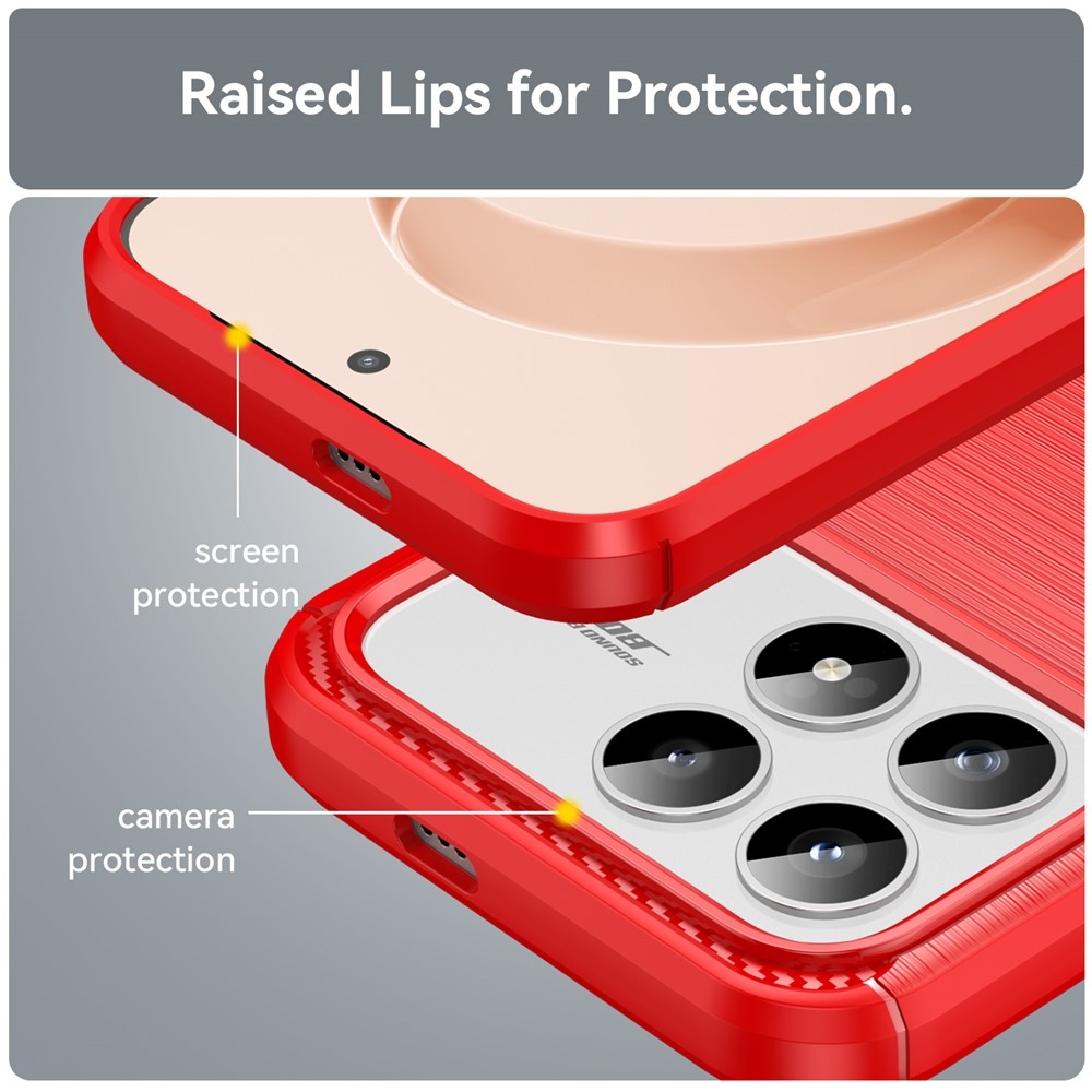 Szénálló gél tok a Xiaomi Poco F8 Pro 5G-hez - piros