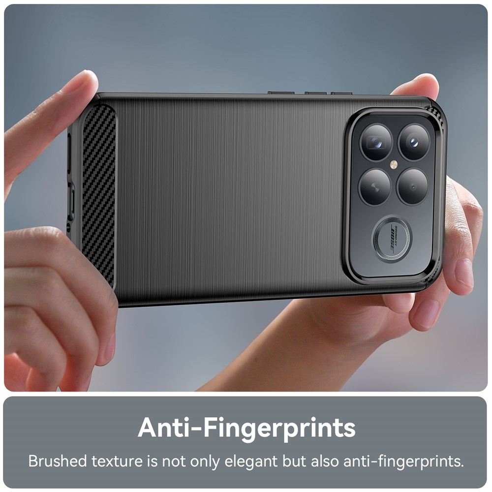 Szénálló zselés tok a Xiaomi Poco F8 Ultra 5G készülékhez - fekete