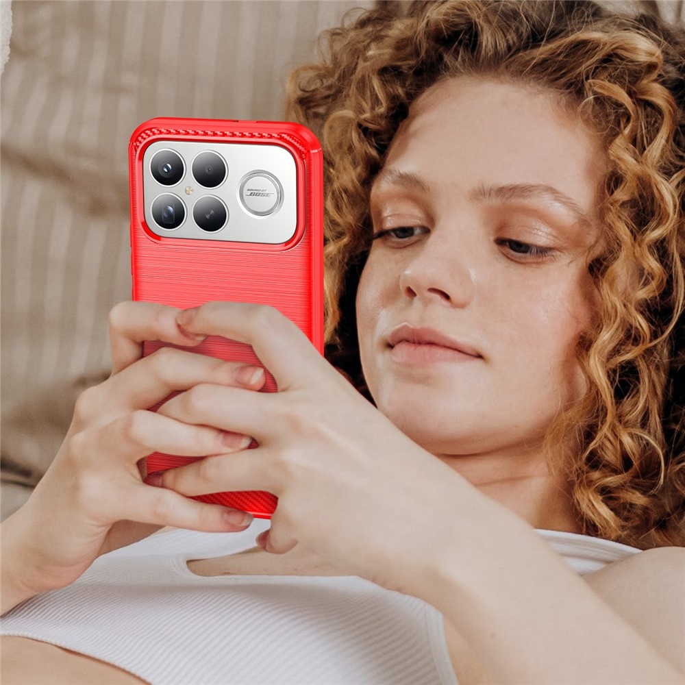 Szénálló zselés tok a Xiaomi Poco F8 Ultra 5G számára - piros