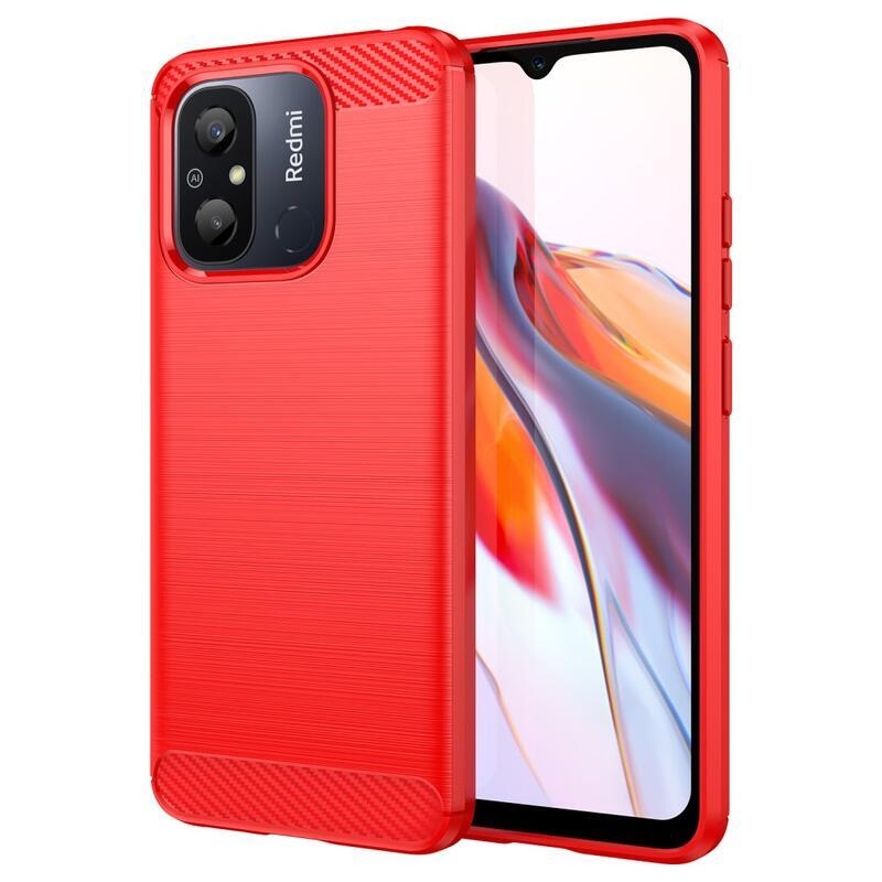 Szénálló zselés tok Xiaomi Redmi 12C-hez - piros