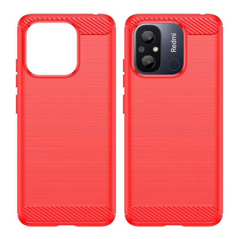 Szénálló zselés tok Xiaomi Redmi 12C-hez - piros