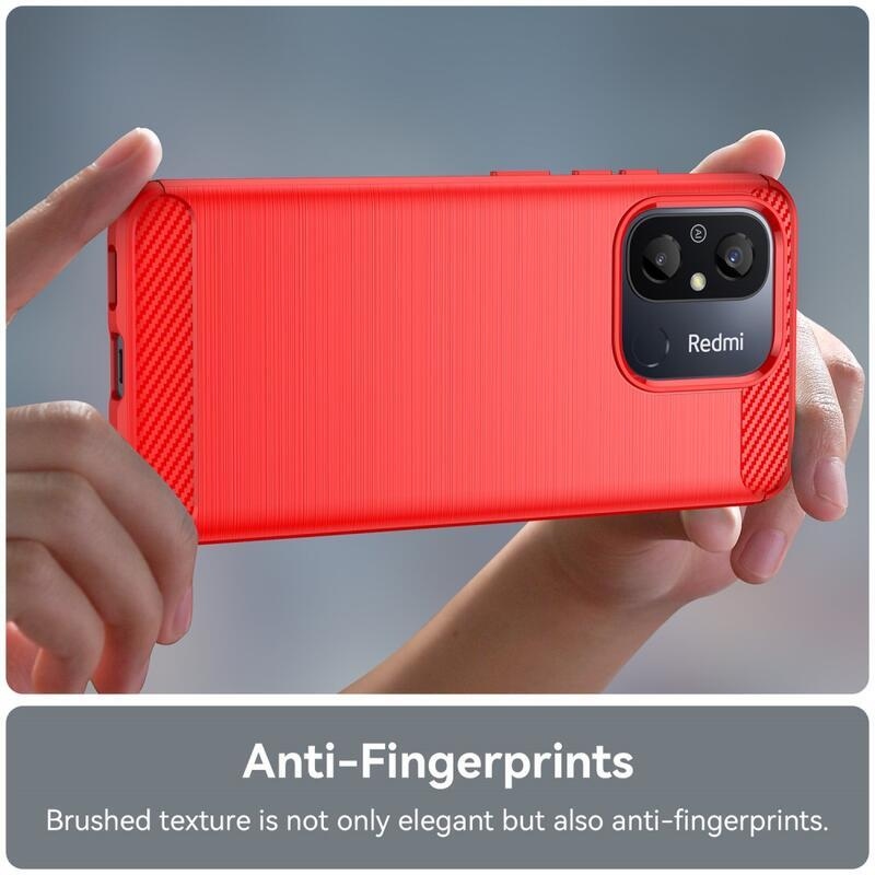 Szénálló zselés tok Xiaomi Redmi 12C-hez - piros