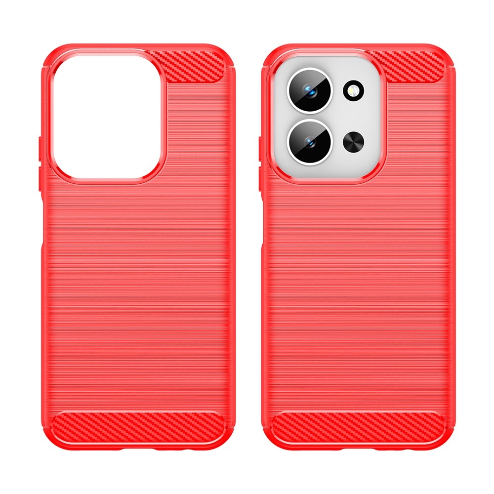 Szénálló zselés tok Xiaomi Redmi 15C 4G (171mm)/Poco C85 4G (171mm) - piros