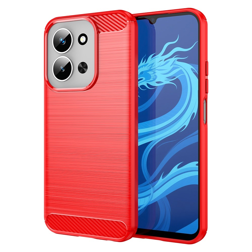 Szénálló zselés tok Xiaomi Redmi 15C 4G (171mm)/Poco C85 4G (171mm) - piros