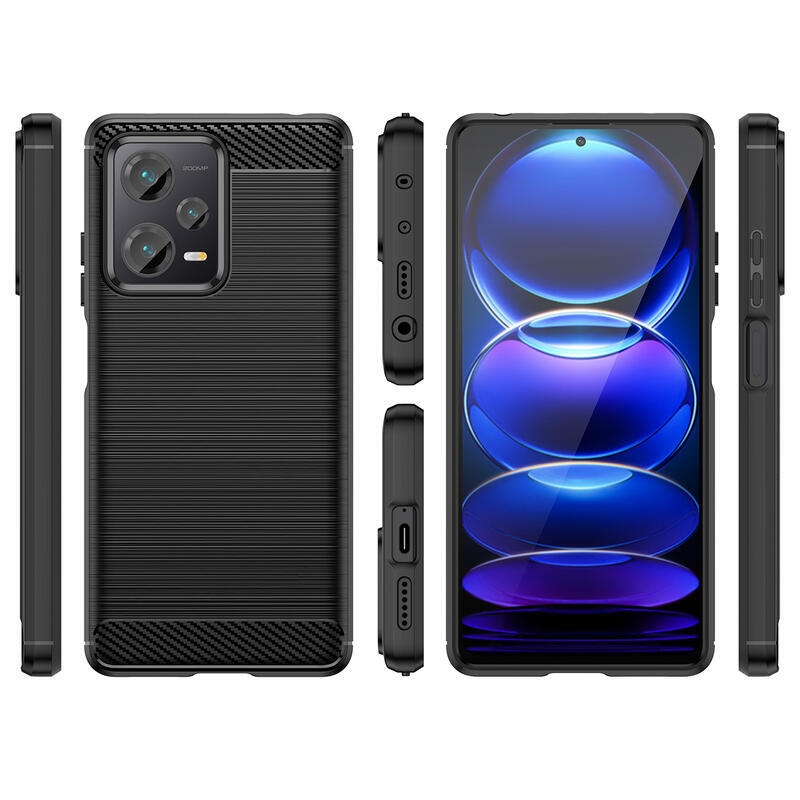 Szénálló zselés tok Xiaomi Redmi Note 12 Pro+ 5G - fekete