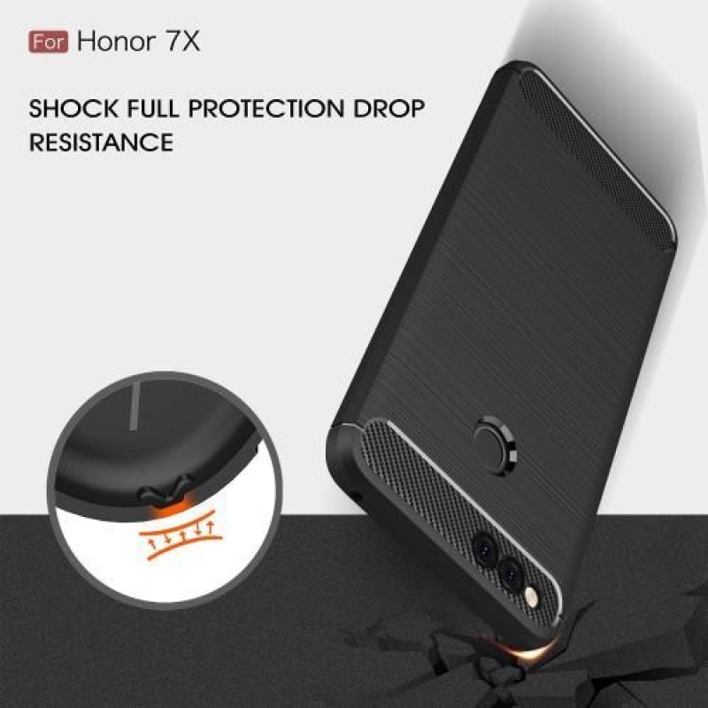 Szénálló zselés tok csiszolással a Honor 7X-hez - szürke