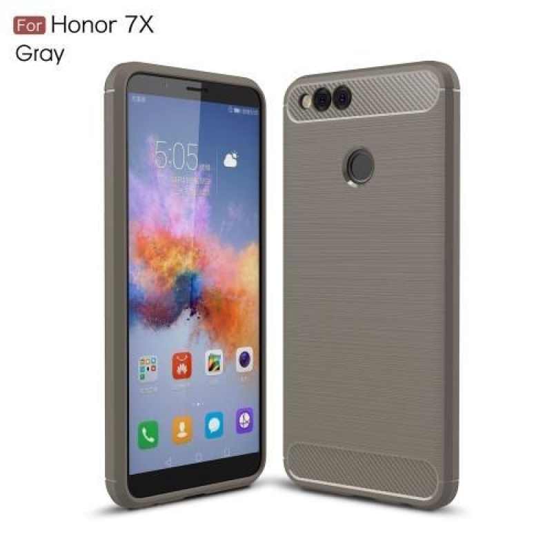 Szénálló zselés tok csiszolással a Honor 7X-hez - szürke
