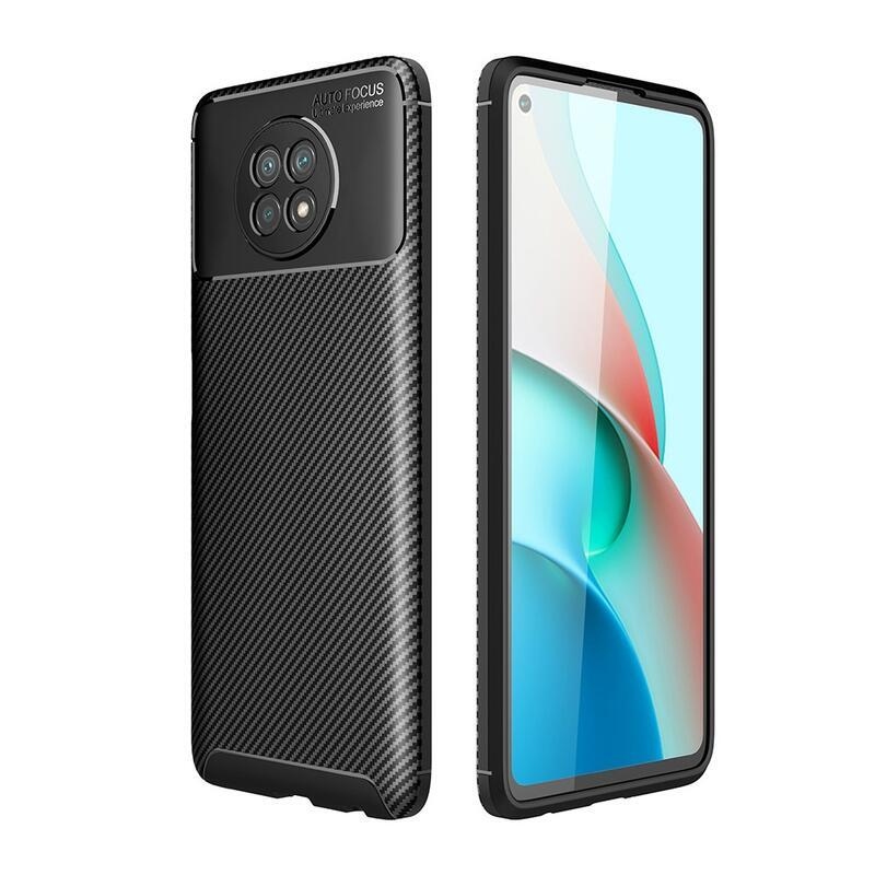 Szénálló, texturált zselés tok Xiaomi Redmi Note 9T 5G - fekete