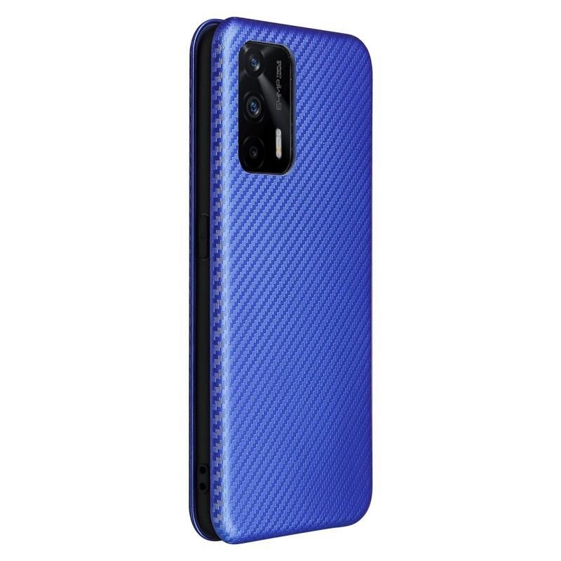 Karbon pénztárca mobiltáska Realme GT 5G - kék