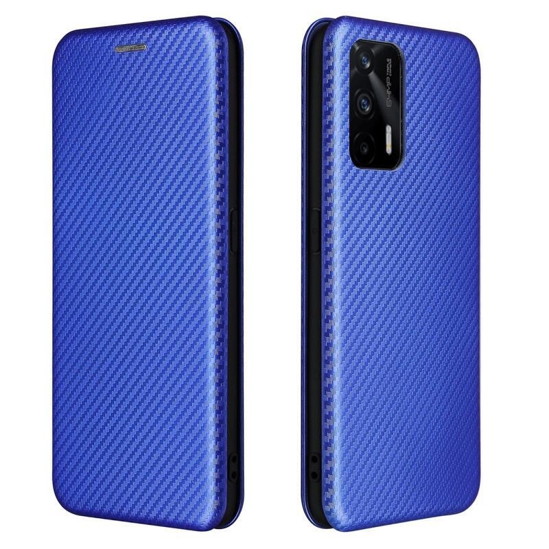 Karbon pénztárca mobiltáska Realme GT 5G - kék