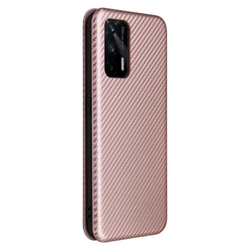 Szénszálas pénztárca tok mobilhoz Realme GT 5G - rózsaarany