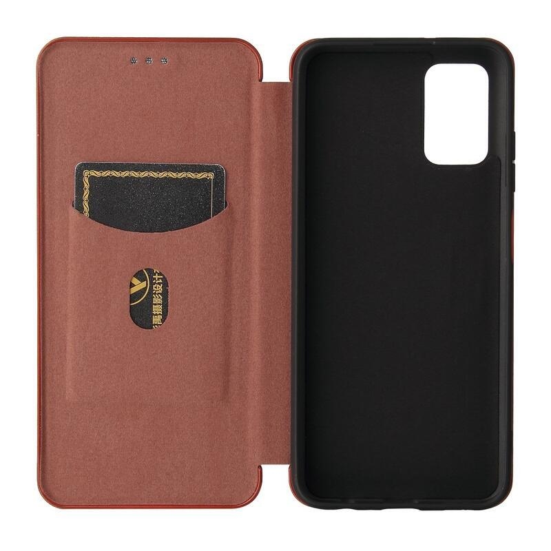 Szénszálas tok Samsung Galaxy A03s (166.6 x 75.9 x 9.1mm) - narancssárga színben