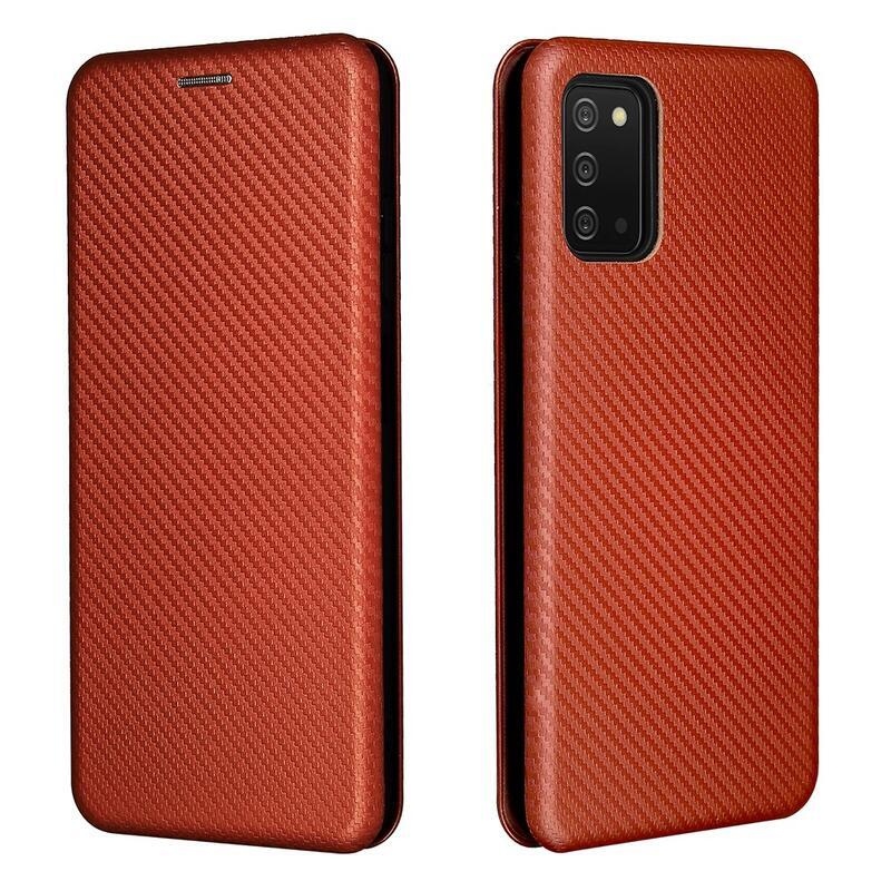 Szénszálas tok Samsung Galaxy A03s (166.6 x 75.9 x 9.1mm) - narancssárga színben