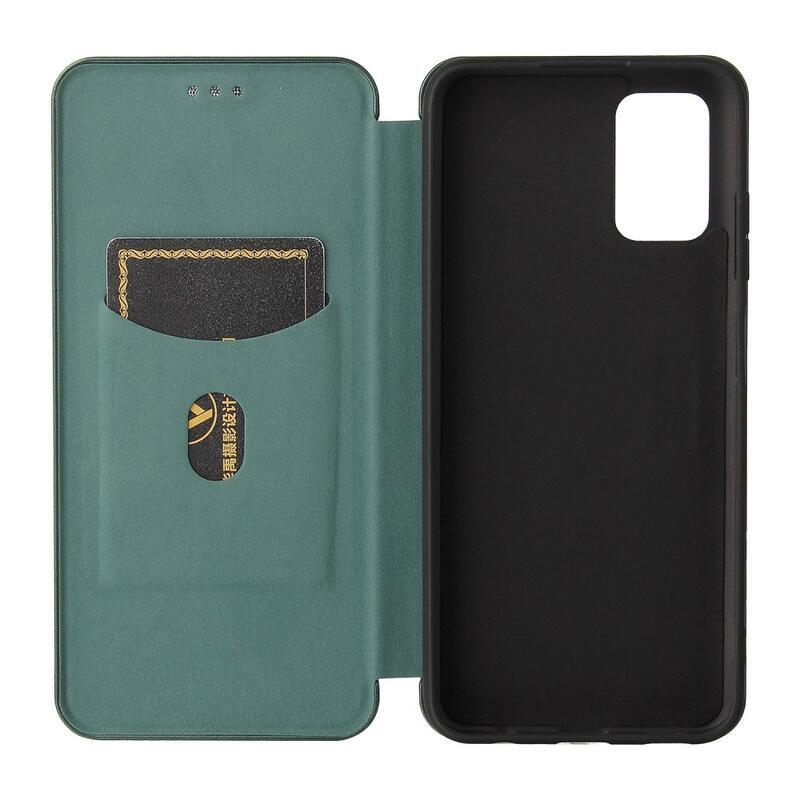 Szénszálas tok Samsung Galaxy A03s (166.6 x 75.9 x 9.1mm) - zöld