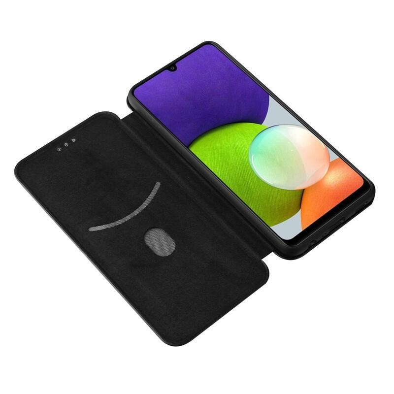 Szénszálas tok Samsung Galaxy A22 4G készülékhez - fekete