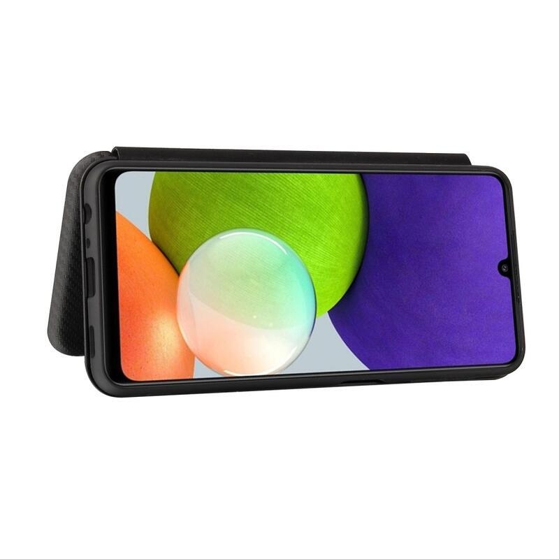 Szénszálas tok Samsung Galaxy A22 4G készülékhez - fekete