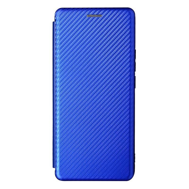 Szénszálas pénztárca tok a Vivo X60 Pro 5G készülékhez - kék