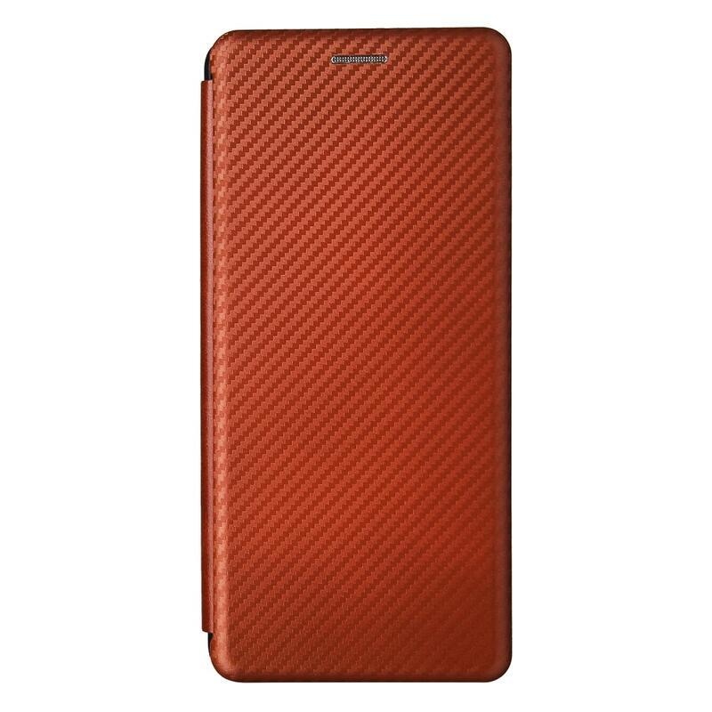 Szénszálas pénztárca tok Vivo X60 Pro 5G - narancssárga
