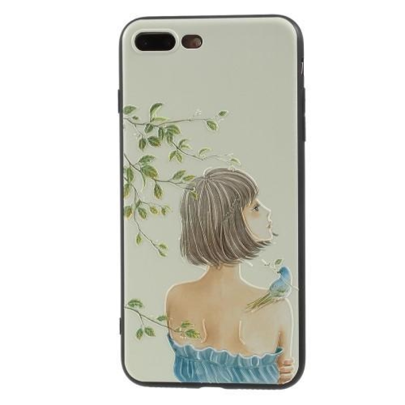 Cartoo zselés tok motívummal iPhone 8 Plus és 7 Plus készülékhez - lány