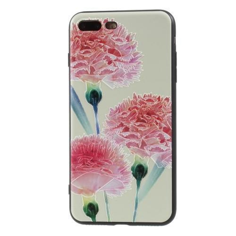 Cartoo zselés tok motívummal iPhone 8 Plus és 7 Plus készülékhez - virágok