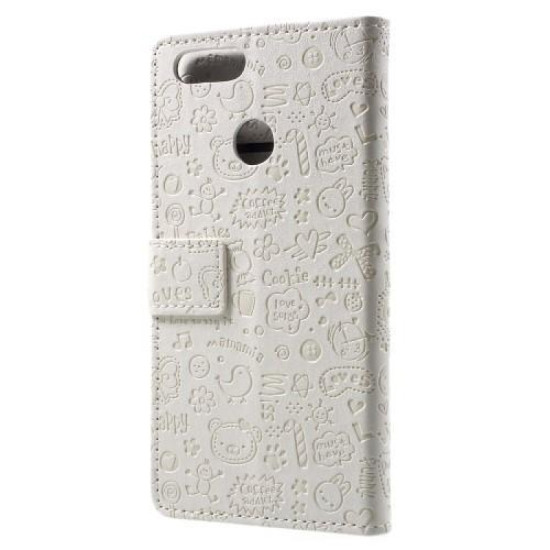Cartoo PU bőr borítás Honor 7X - fehér