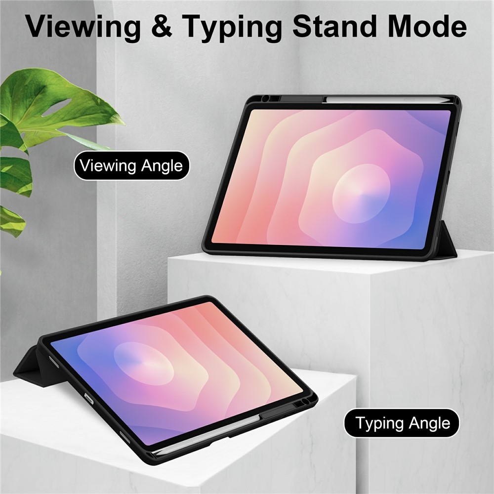 Tok okos záródó tok fix hátlappal Samsung Galaxy Tab S11 készülékhez - fekete