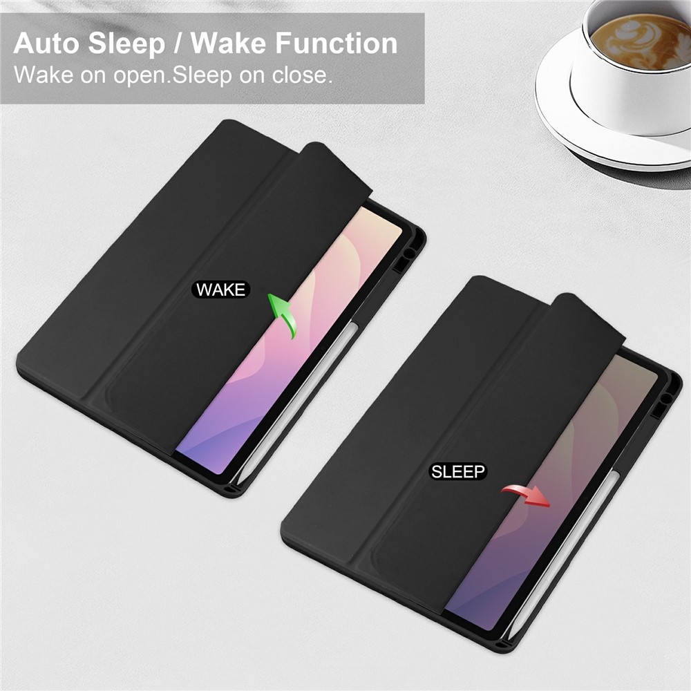 Tok okos záródó tok fix hátlappal Samsung Galaxy Tab S11 készülékhez - fekete