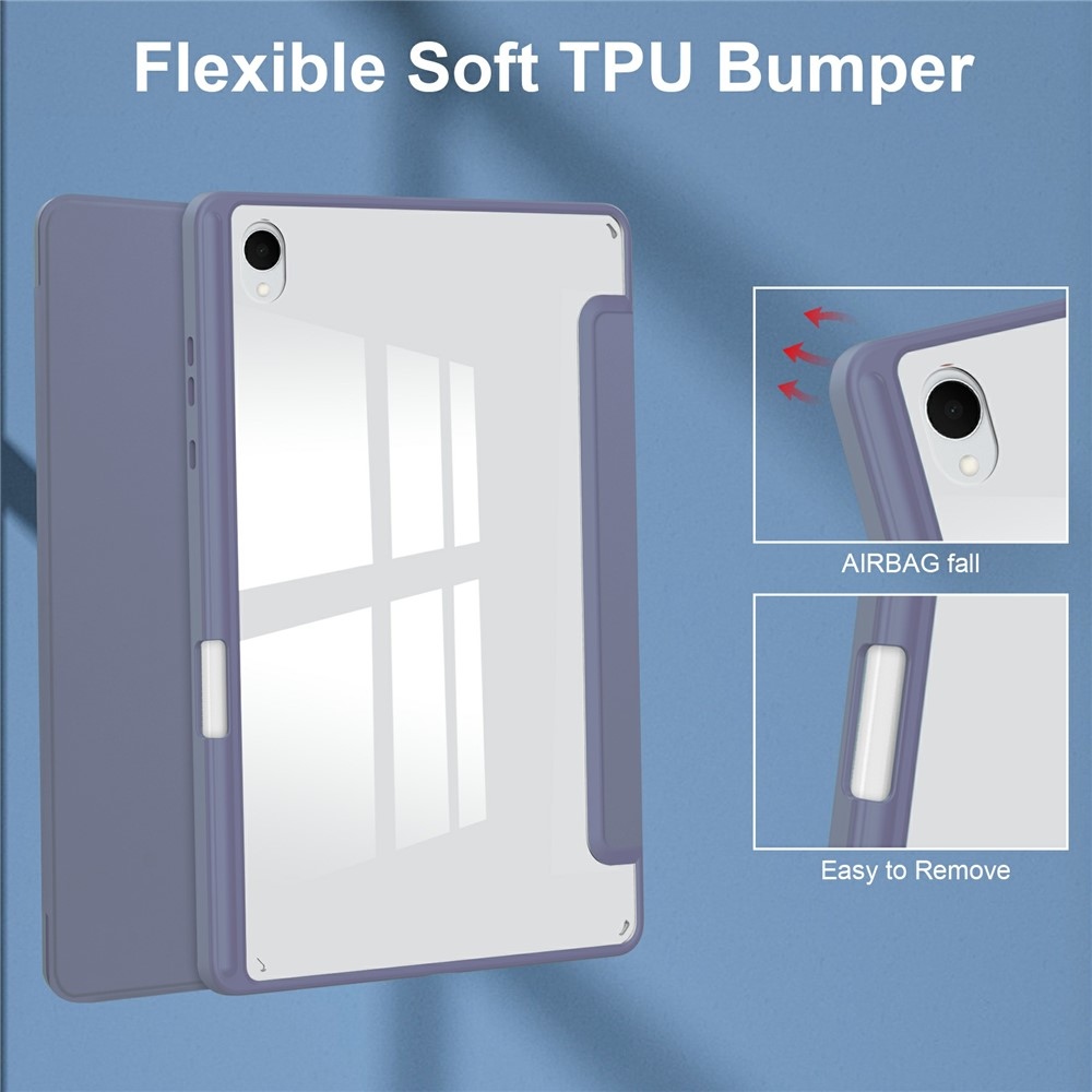 Tojás okos záródó tok fix hátlappal Samsung Galaxy Tab S11 készülékhez - lila