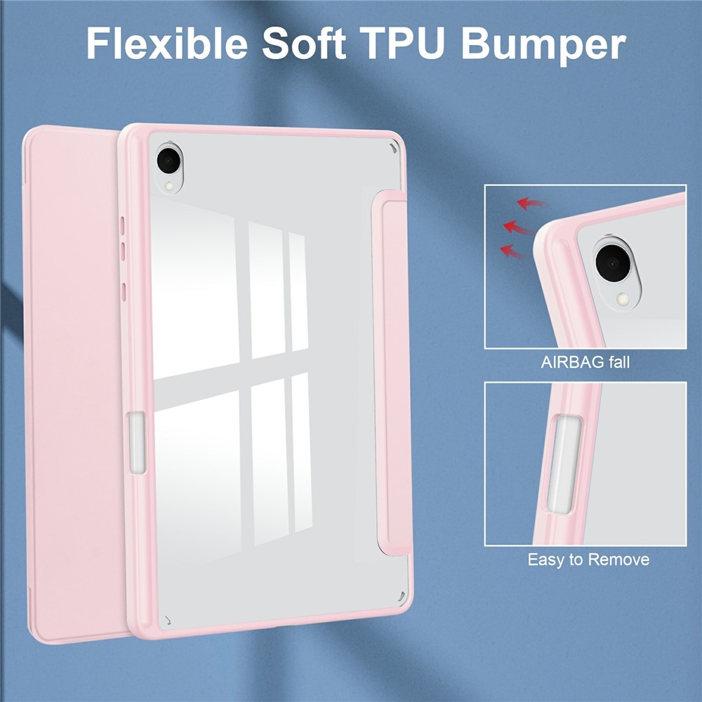 Tok okos záródó tok fix hátlappal Samsung Galaxy Tab S11 készülékhez - rózsaszín