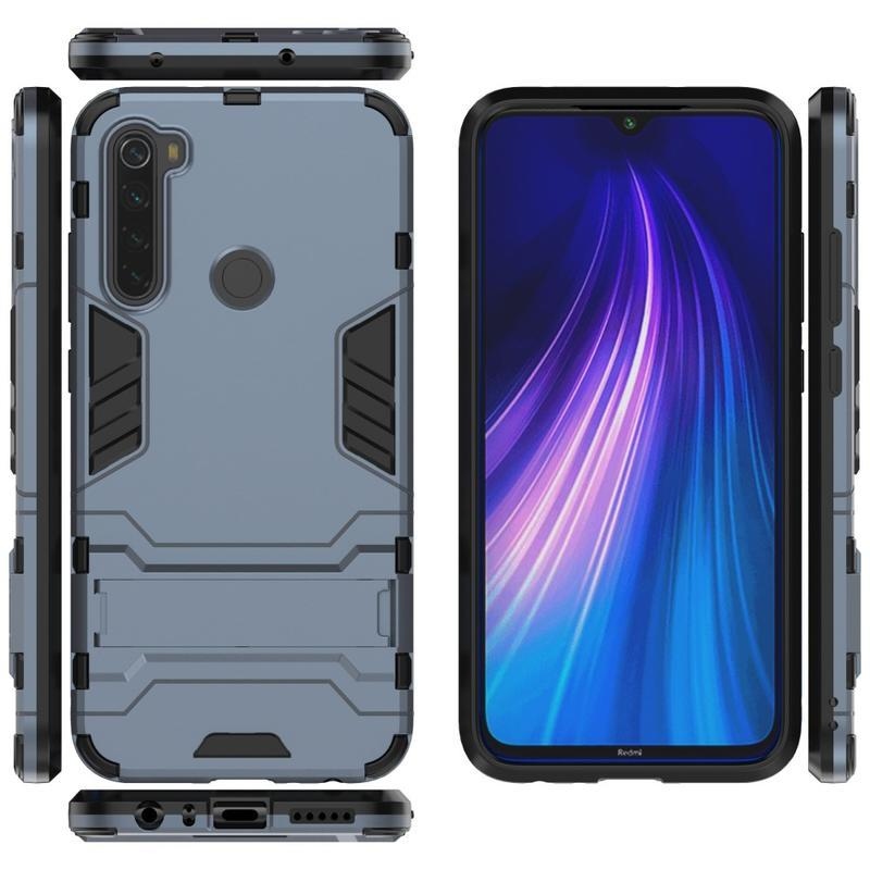 Hibrid tok és borító Xiaomi Redmi Note 8-hoz - sötétkék