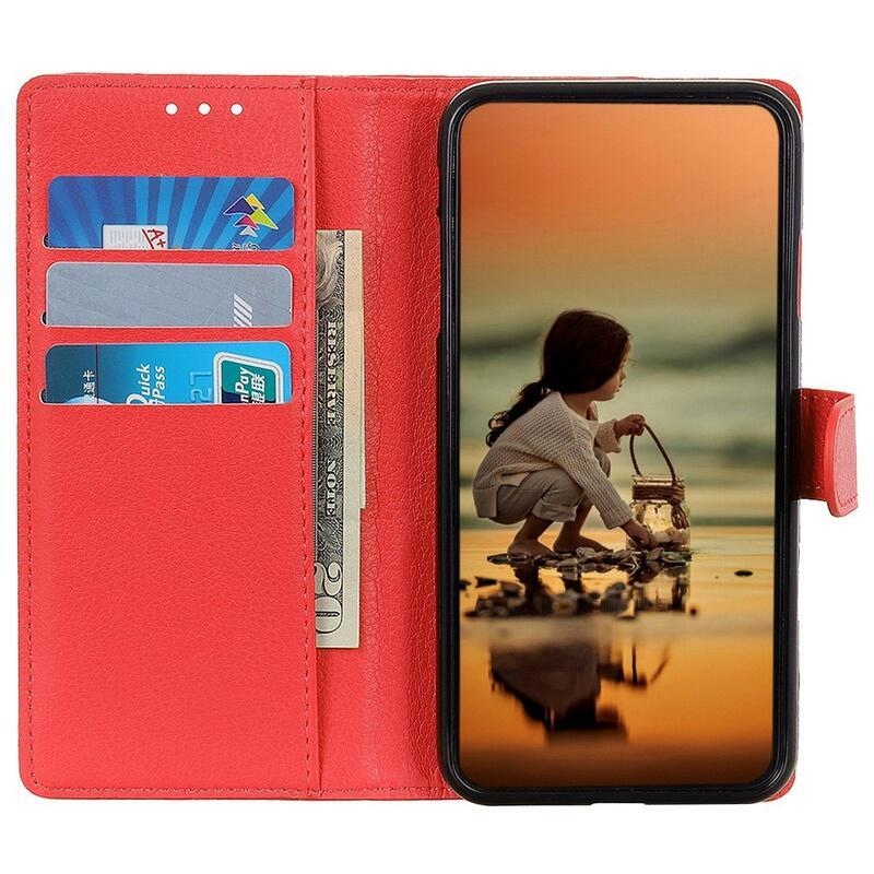 Tárcatáska tok Nokia C21 Plus készülékhez - piros