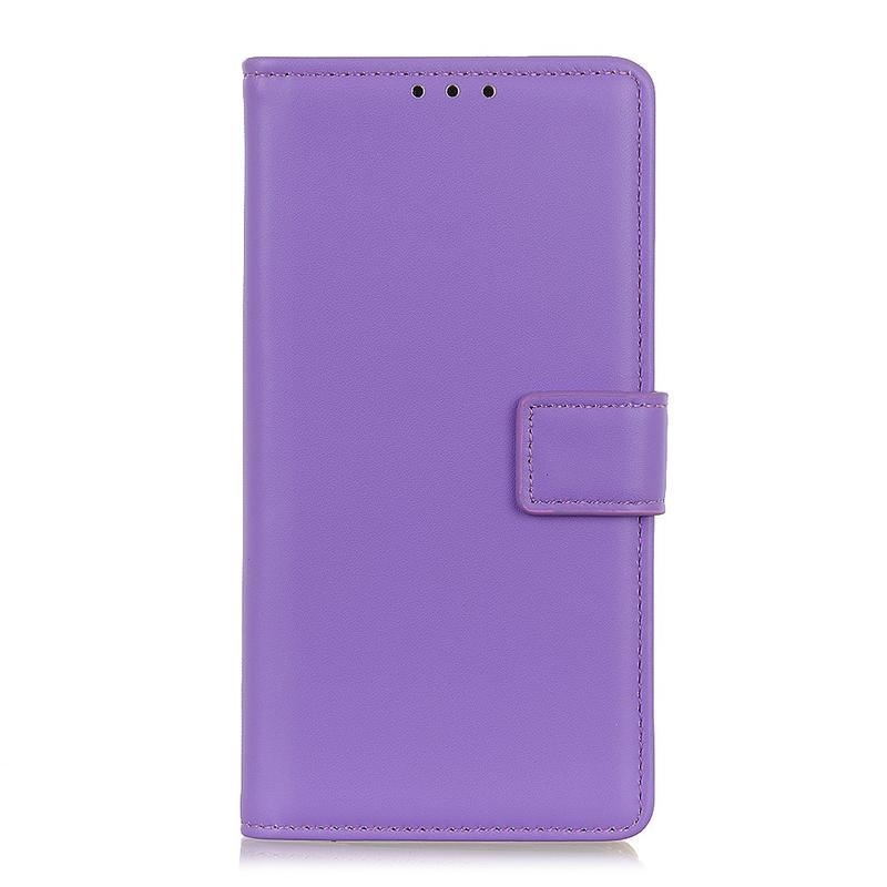 tok PU bőr pénztárca tok Samsung Galaxy S20 Plus-hoz - lila