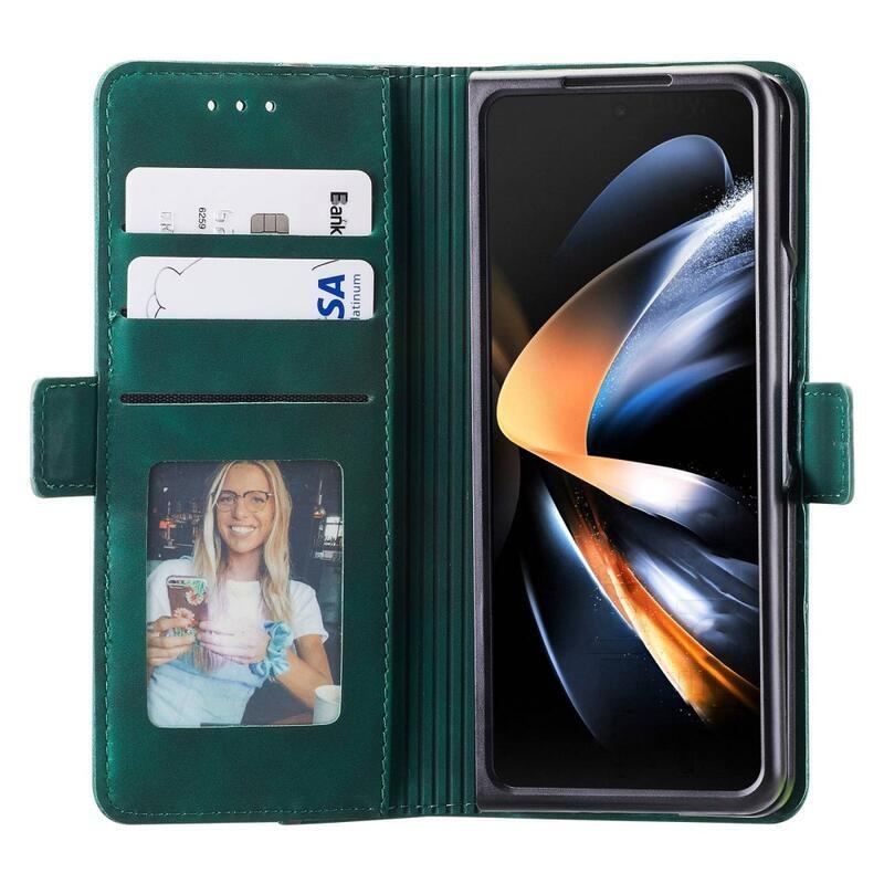 PU bőr tok Samsung Galaxy Z Fold4 5G - zöld - Samsung Galaxy Z Fold4 5G számára