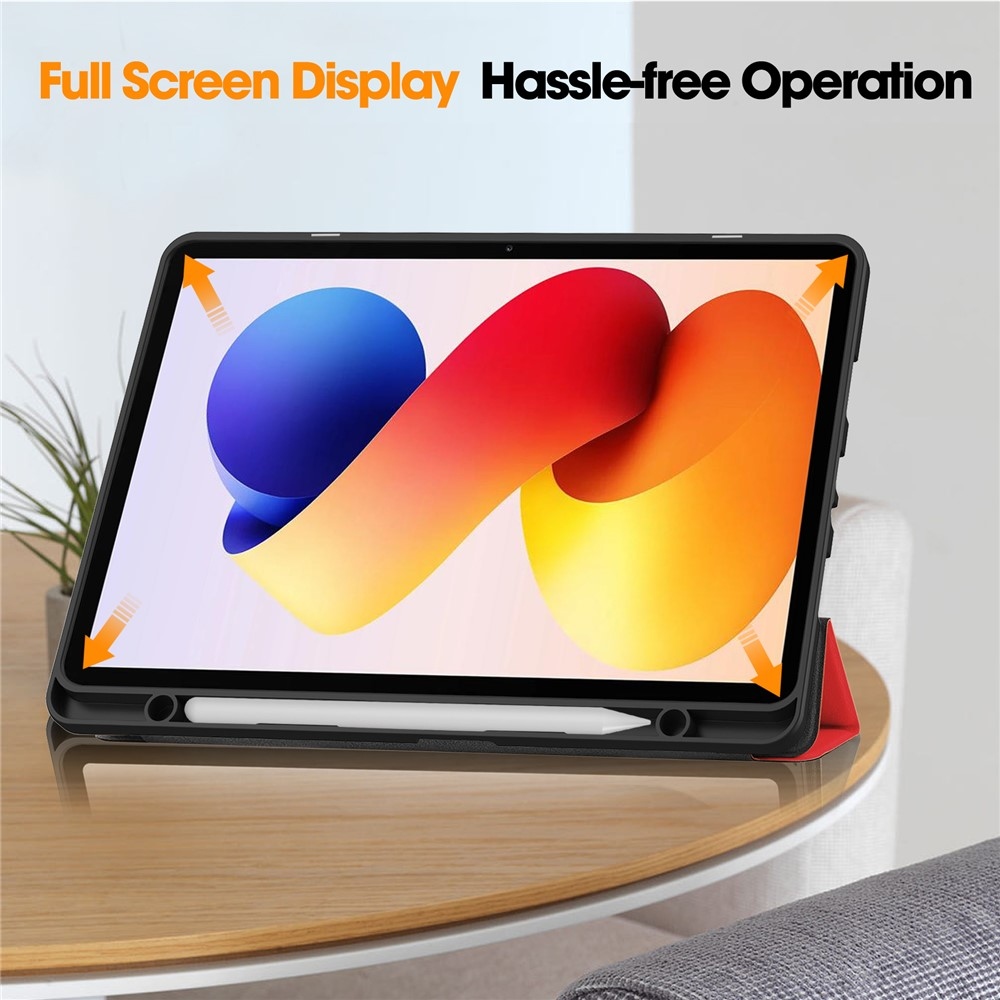 Cases intelligens, összehajtható tok a Xiaomi Redmi Pad 2 Pro-hoz - piros