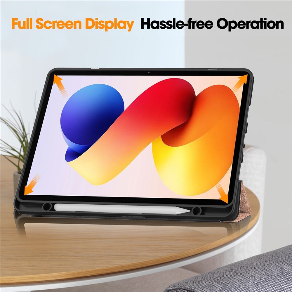 tokok intelligens, összehajtható tok Xiaomi Redmi Pad 2 Pro-hoz - rózsa arany