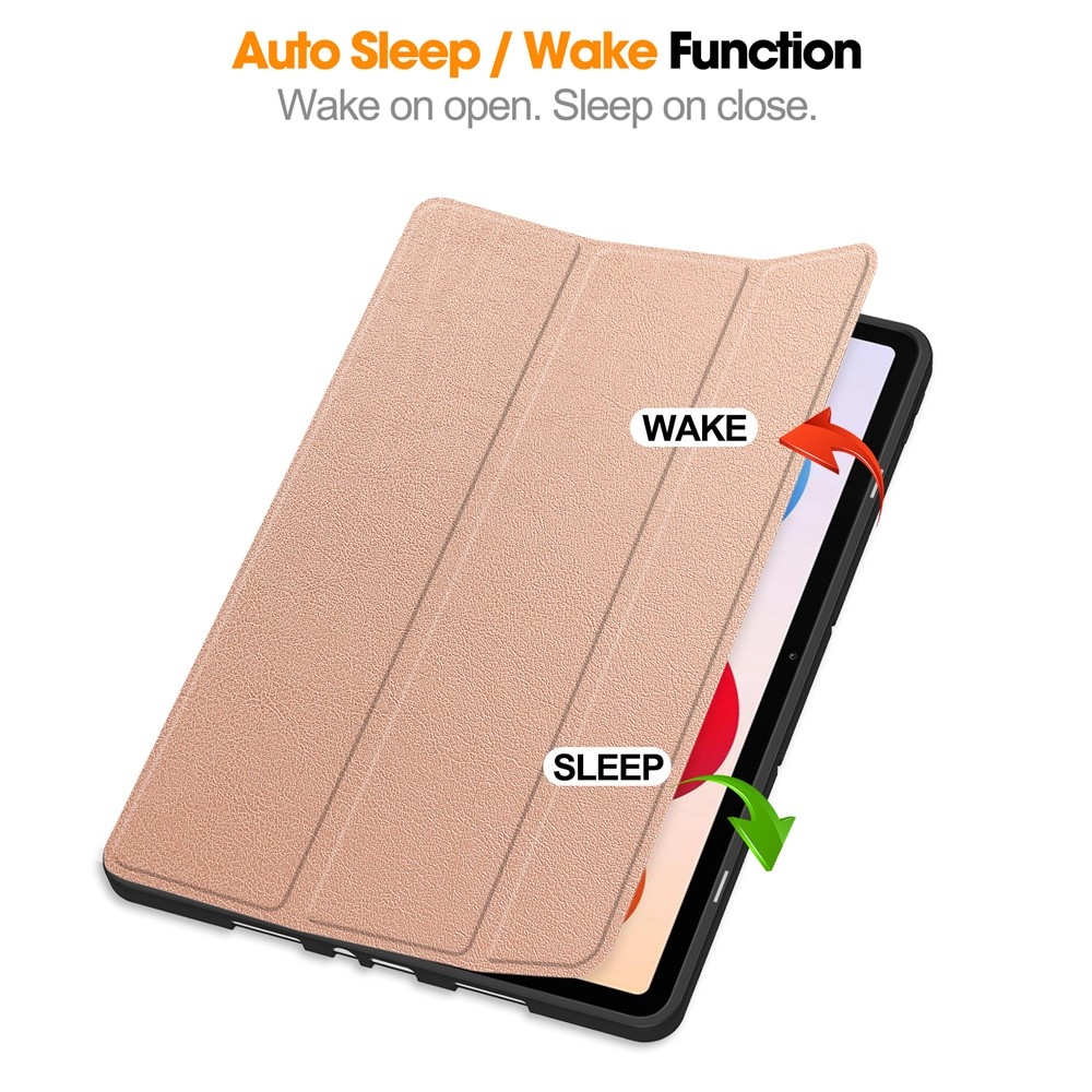 tokok intelligens, összehajtható tok Xiaomi Redmi Pad 2 Pro-hoz - rózsa arany